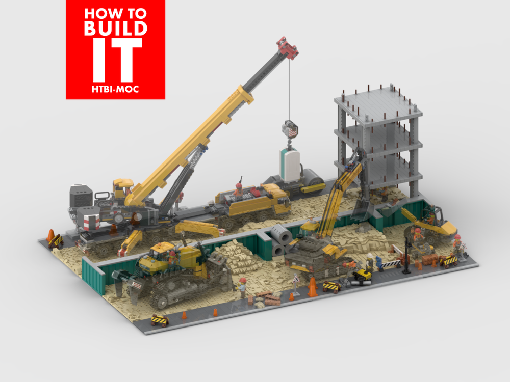 Lego Modular Construction Lego City Building Site LEGO MOC Modular
