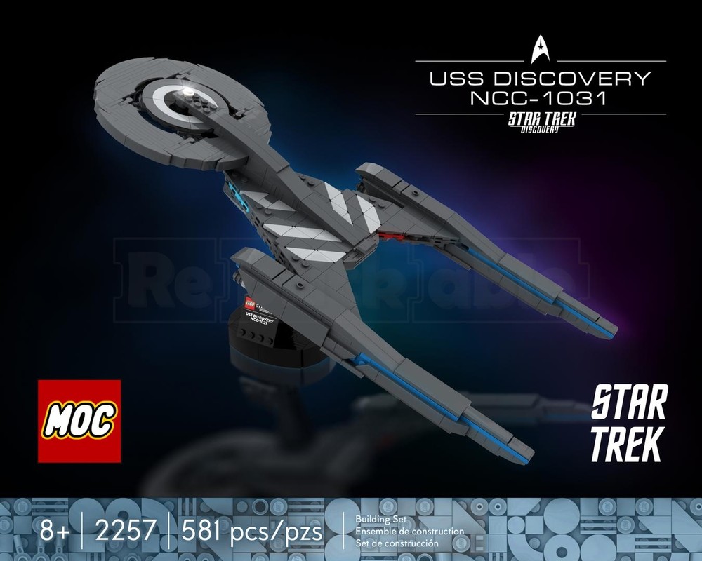 LEGO MOC USS Discovery (NCC-1031) Midi Scale — Star Trek