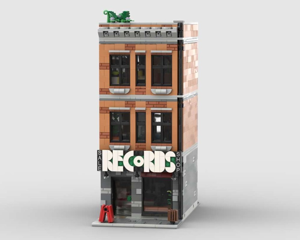 LEGO MOC-233836 Records Shop - Music Studio and Apartment by