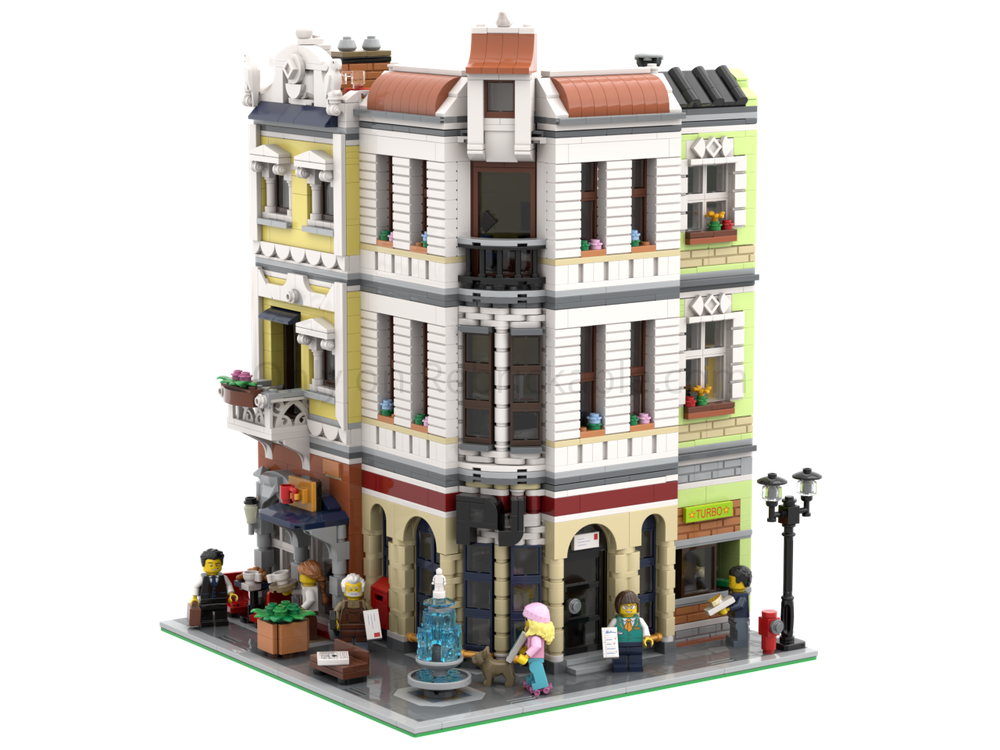 LEGO MOC Post office on the corner by Pajik555 | Rebrickable