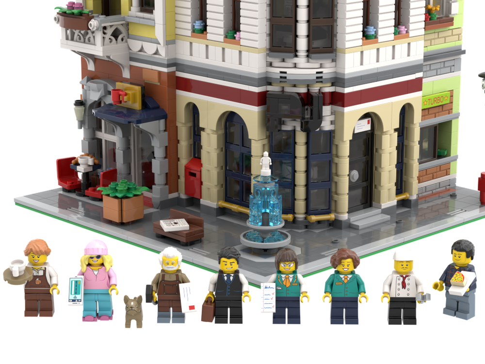 LEGO MOC Post office on the corner by Pajik555 | Rebrickable