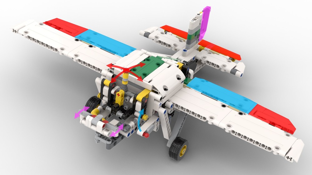 LEGO MOC-234599 Plane with working control system by fenix99 ...