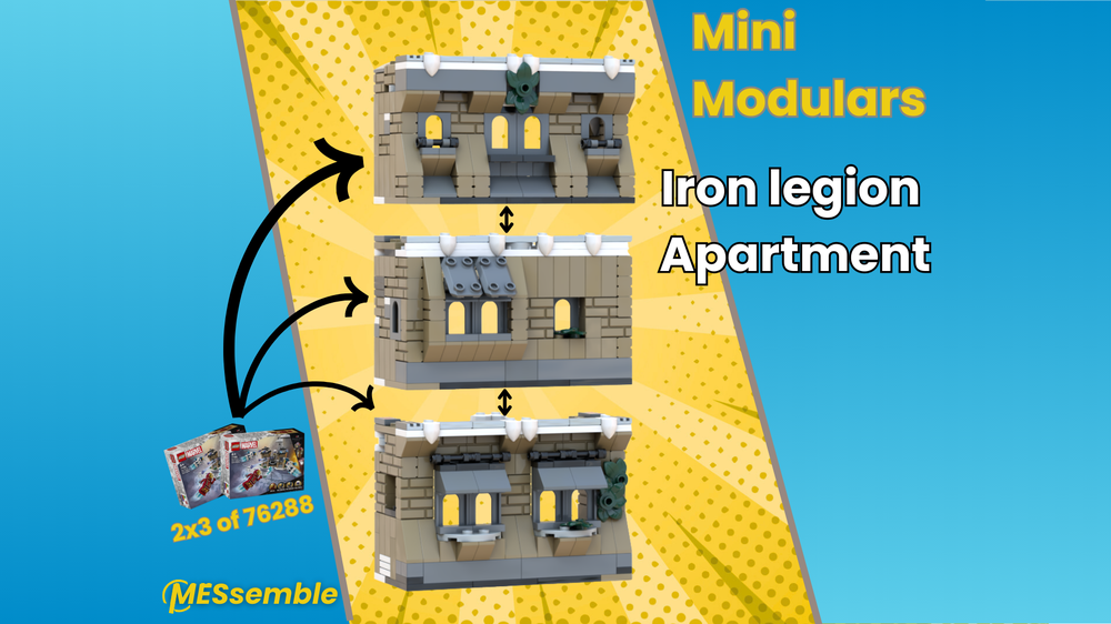 LEGO MOC-234882 Iron legion Apartment - mini modular by MESsemble ...