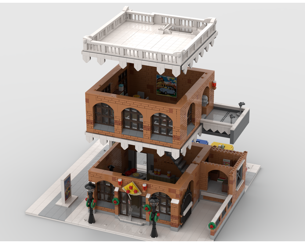 LEGO MOC-234929 Winter Village - Pizzeria & Arte by