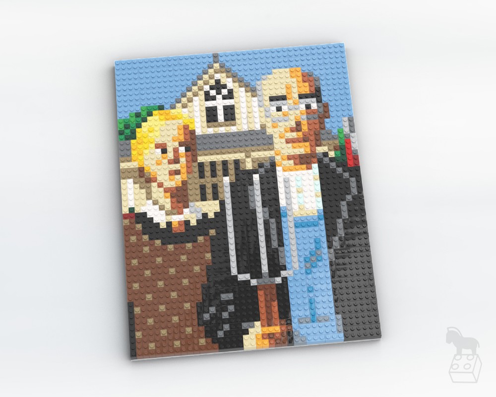 LEGO MOC American Gothic Brick Art Mosaic by OneBrickPony | Rebrickable ...