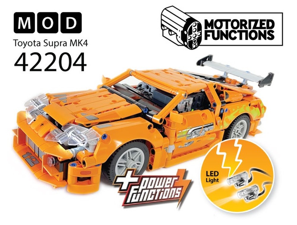 LEGO MOC 42204 Fast & Furious Toyota Supra MK4 RC MOD for Power