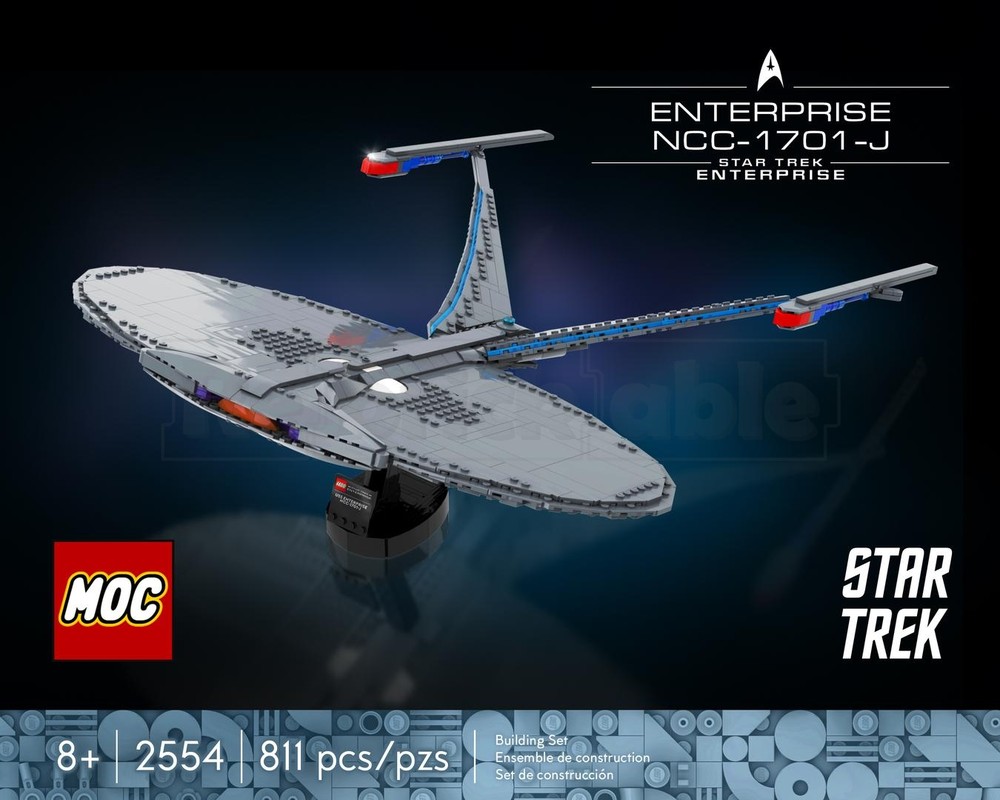 LEGO MOC USS Enterprise (NCC-1701-J) Midi Scale — Star Trek