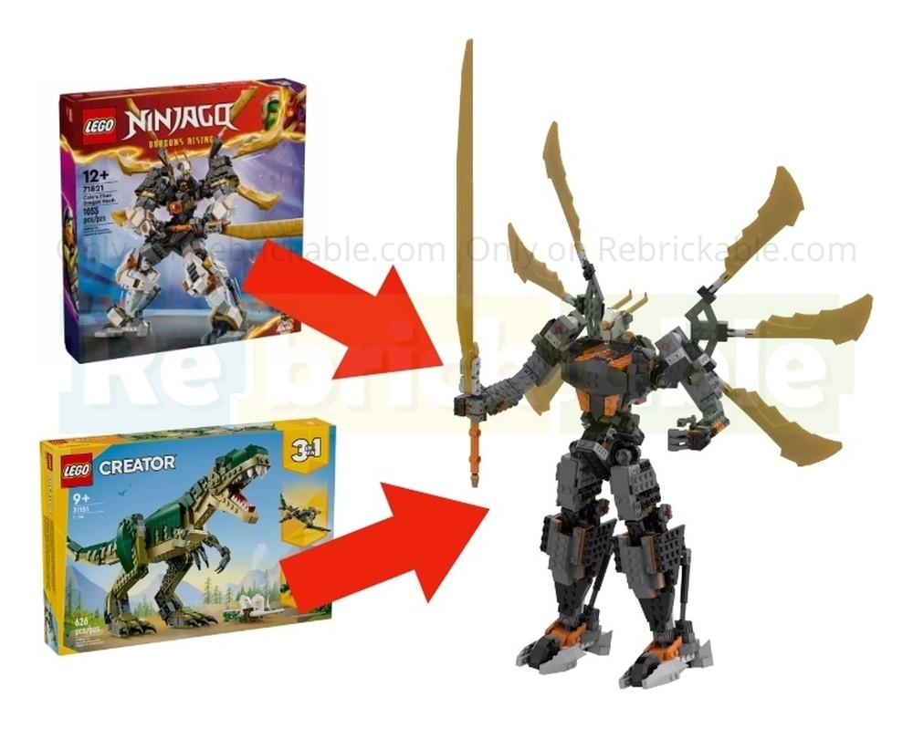 LEGO MOC Cole's Titan Dragon Frame by ZTBricks | Rebrickable