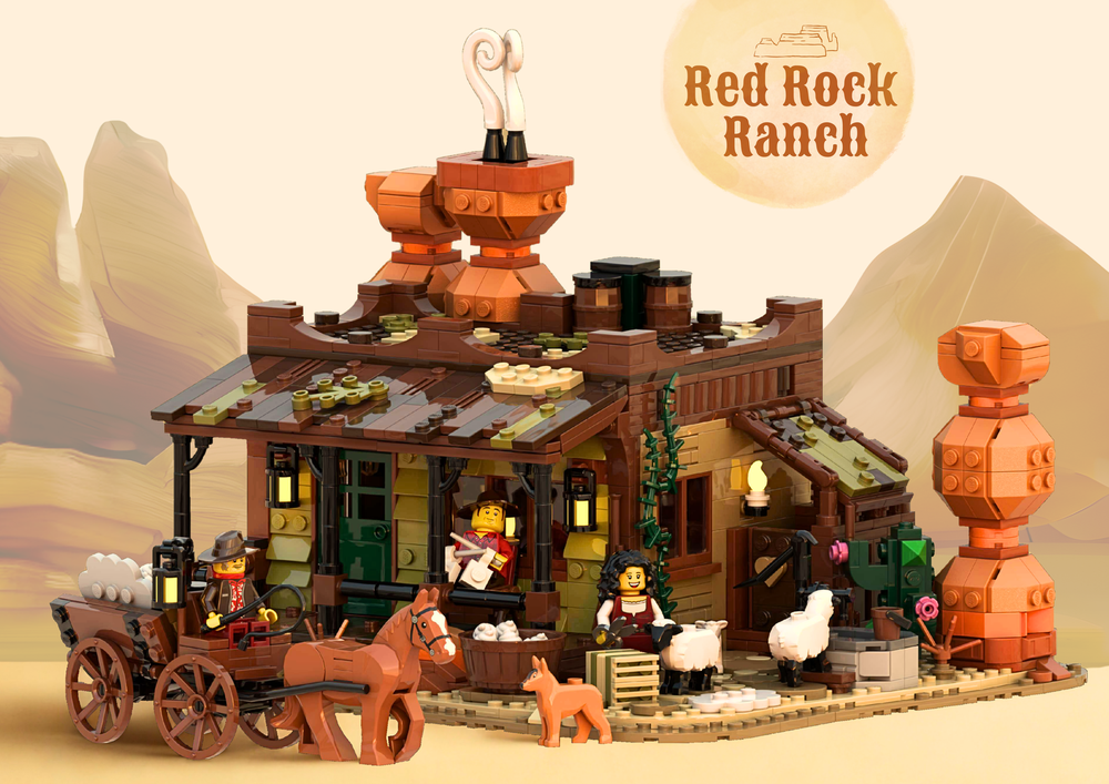 LEGO MOC-235789 Red Rock Ranch by lux.bricks | Rebrickable - Build with ...