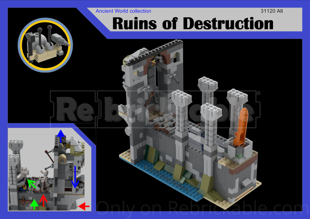 LEGO MOC Ruins of destruction by Snail Designs | Rebrickable - Build ...