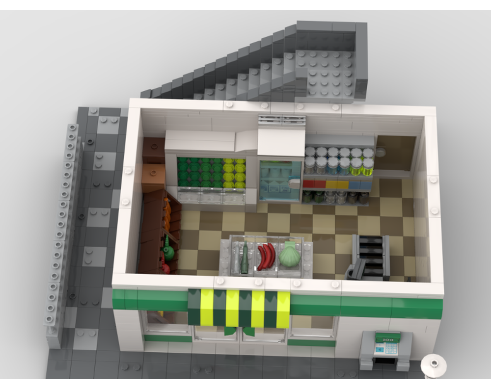 LEGO MOC Grocery Store with Rooftop Garden by TechnicTitan ...
