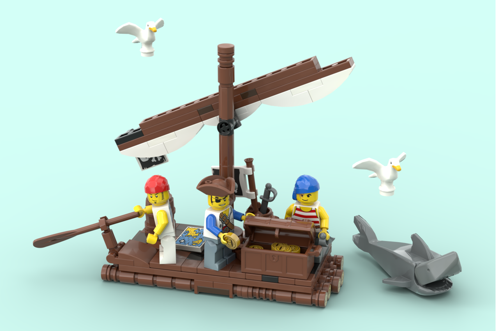 LEGO MOC Castaway's raft revision by lego_pirates_world | Rebrickable ...