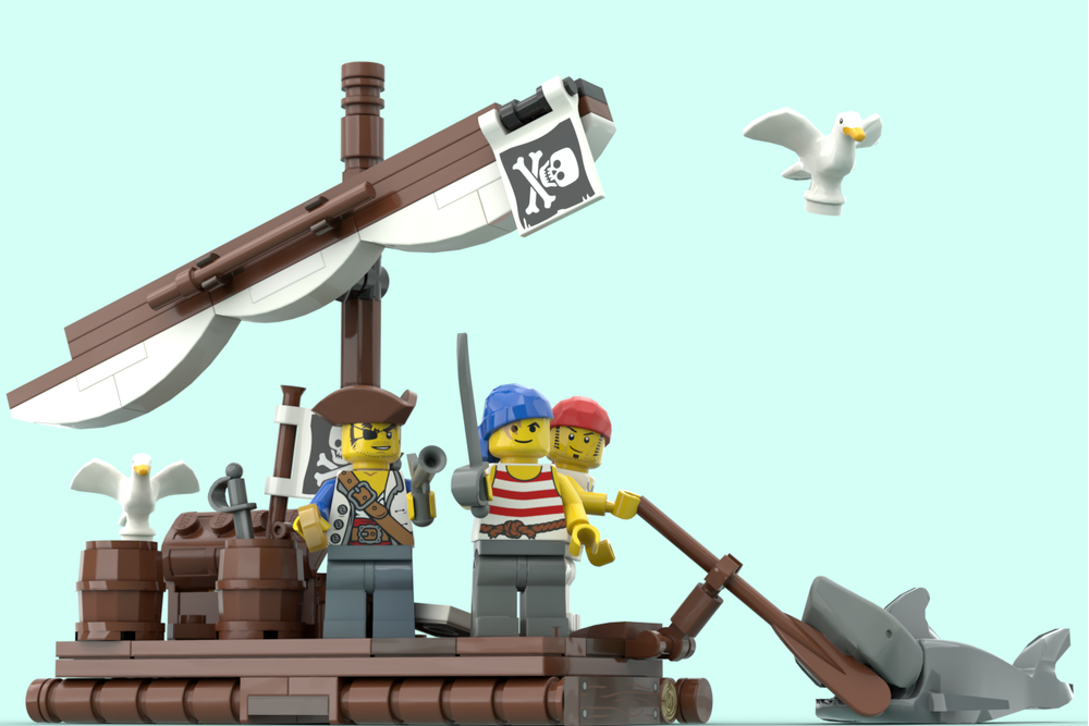 LEGO MOC Castaway's raft revision by lego_pirates_world | Rebrickable ...