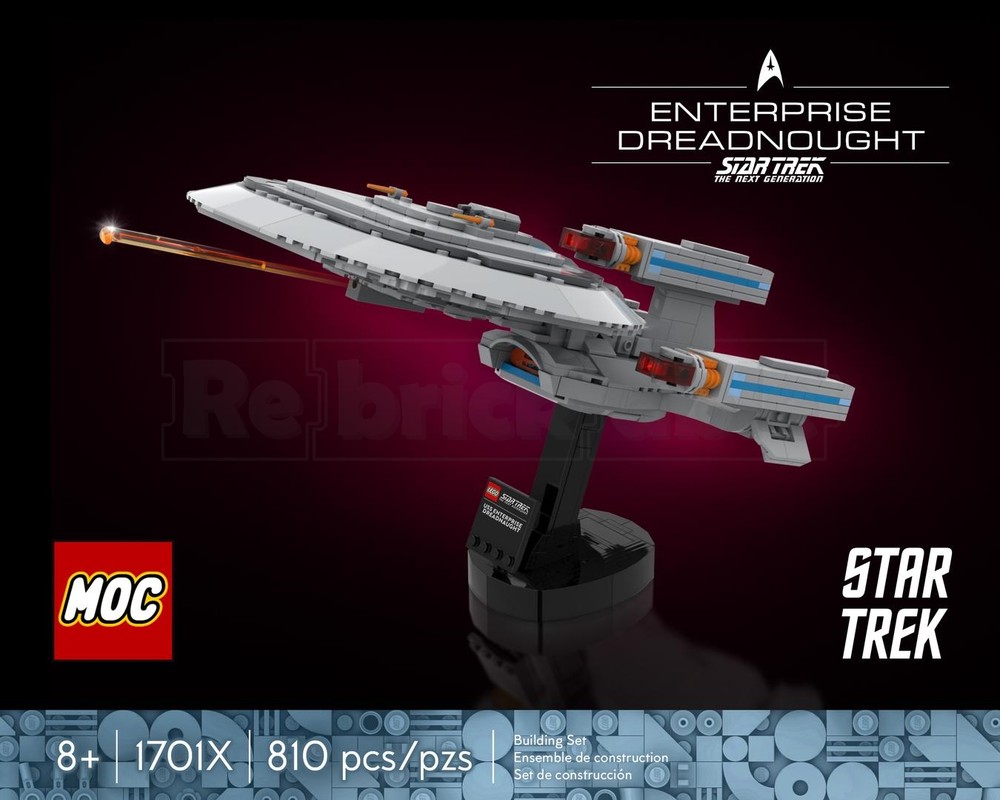 LEGO MOC-236296 USS Enterprise Galaxy-X Dreadnought Midi Scale