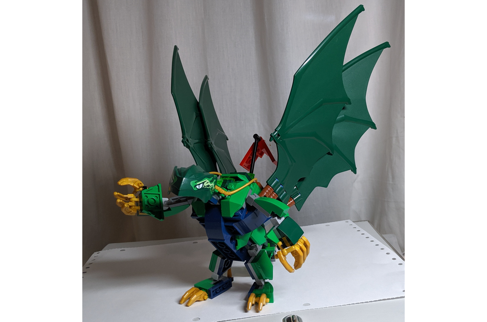 LEGO MOC-236431 2x Green Forest Dragon (71829-1) - Evolved Form by