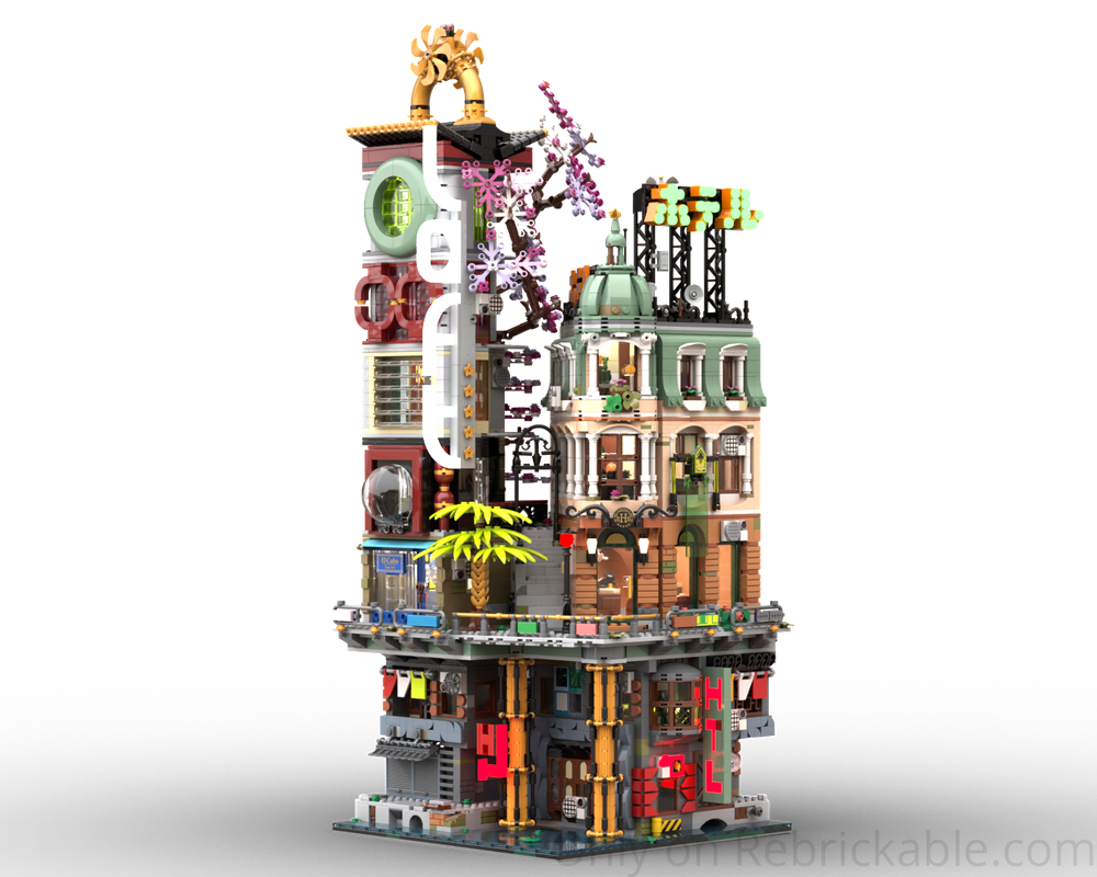 LEGO MOC-236790 Ninjago City Hotel Corner by cjtonic | Rebrickable ...