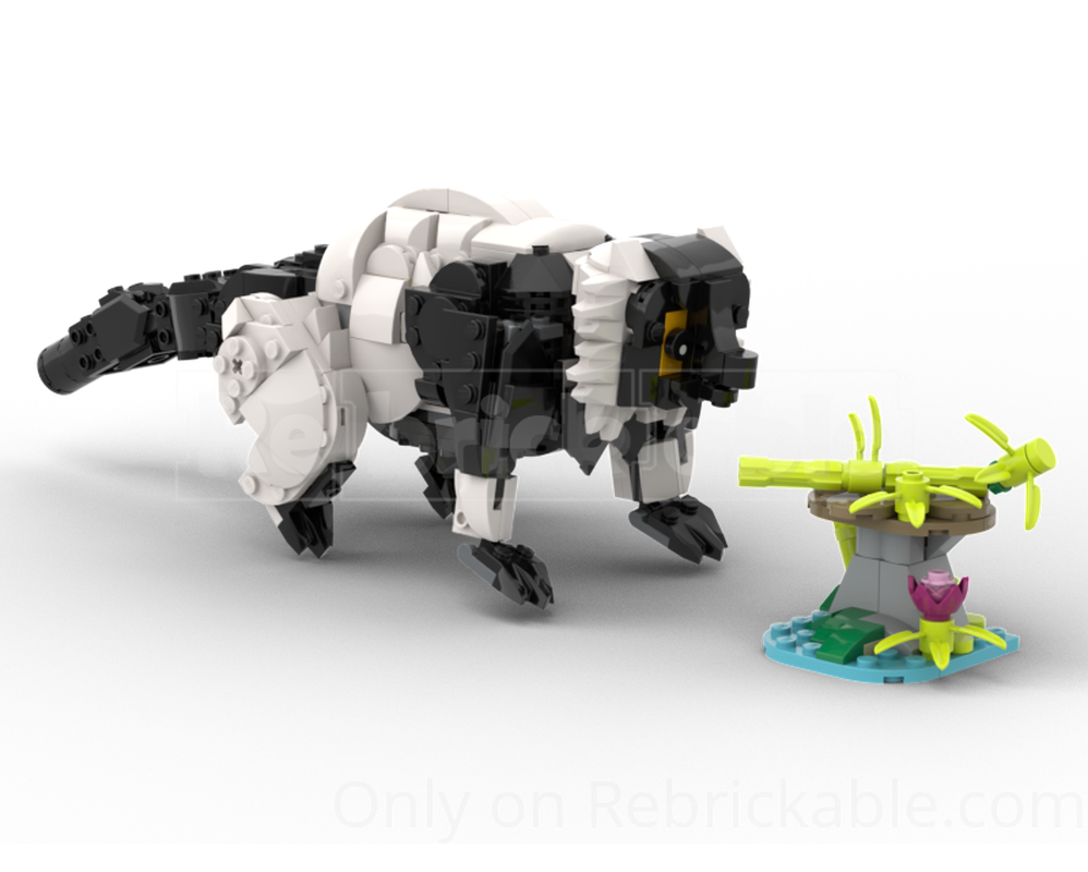 LEGO MOC 31165 Black and White Ruffed Lemur by zengogobrick