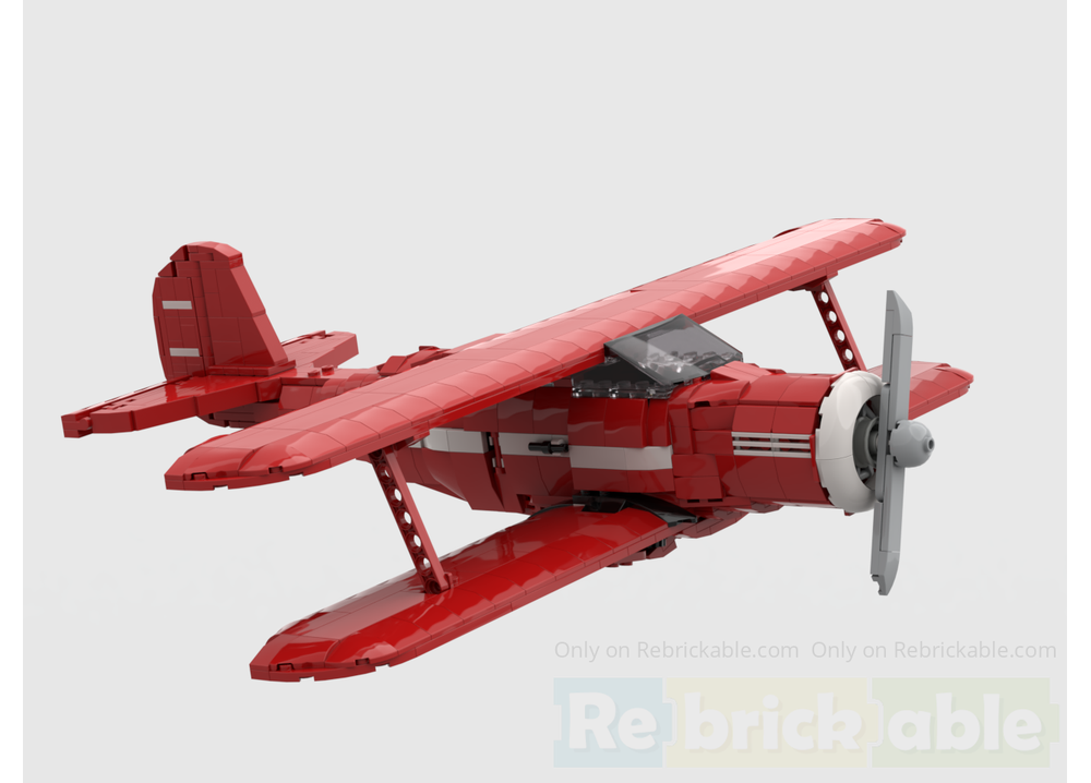 LEGO MOC Biplane Beechcraft Staggerwing Model 17 by Frinke ...