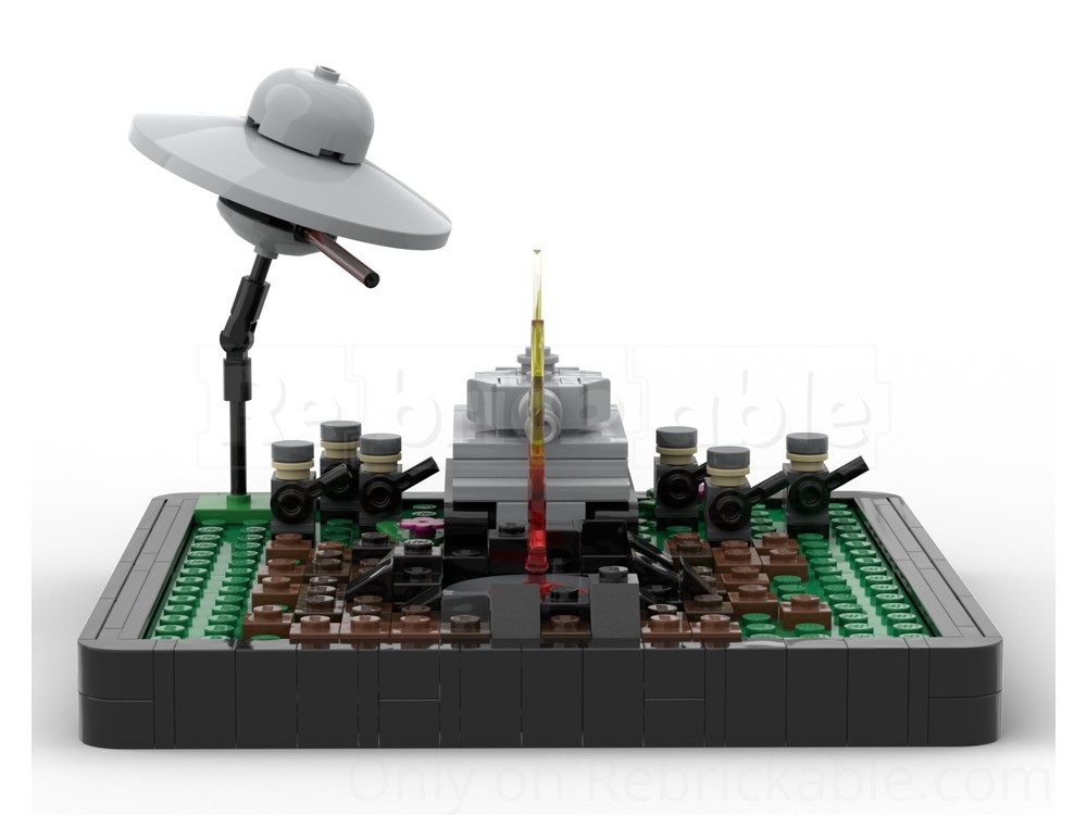 LEGO MOC Diorama Haunebu ii Dostra microscale by AlessandroMaffioli ...