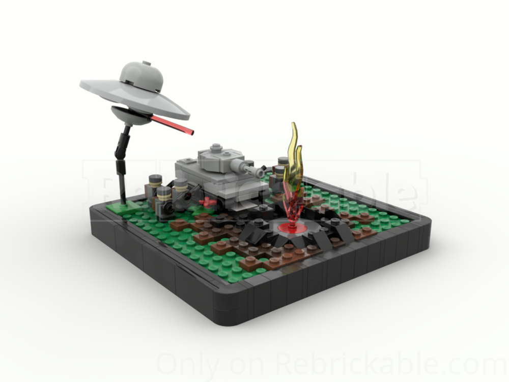LEGO MOC Diorama Haunebu ii Dostra microscale by AlessandroMaffioli ...