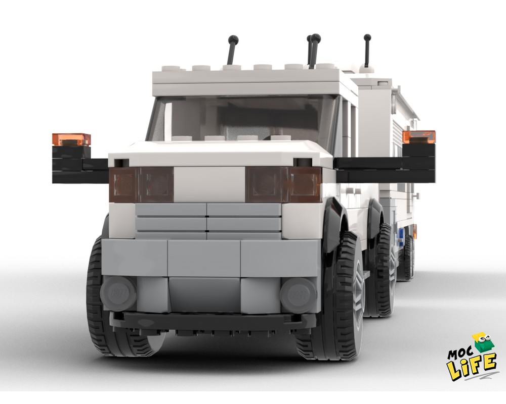 Lego Moc Ram 1500 Long Bed Quad Cab With Caravan Trailer By Moclife 