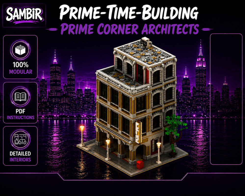 LEGO MOC-237201 Prime-Time-Building Prime Corner Architects by Sambir ...