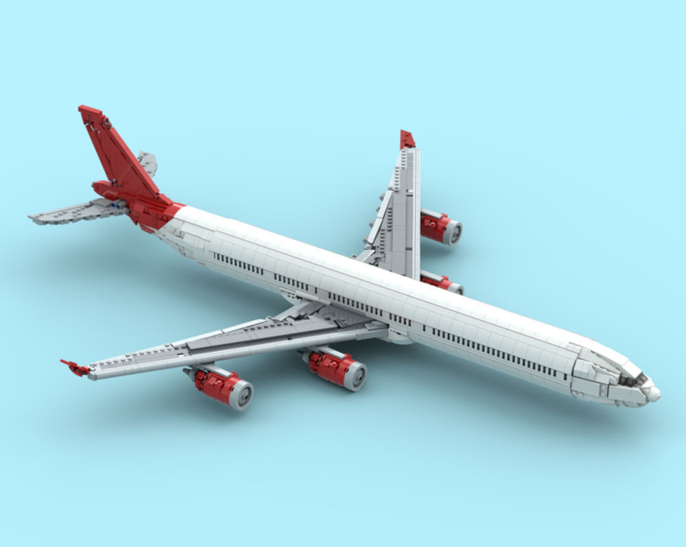 LEGO MOC Virgin Atlantic Airbus A340-600 by ryangc_productions
