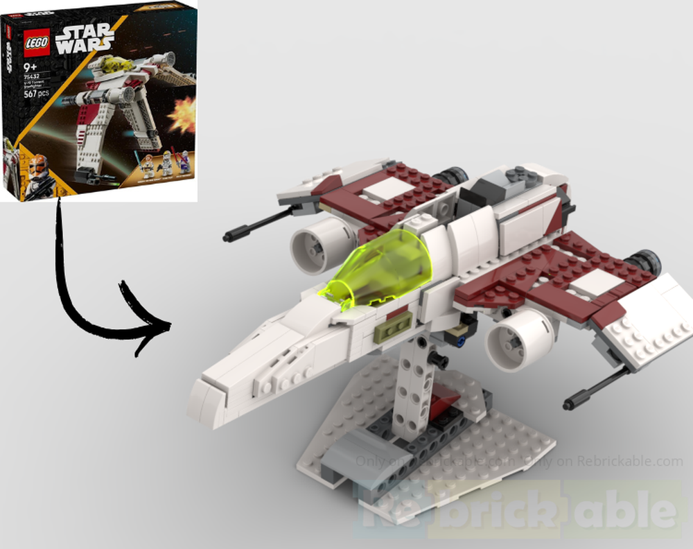 LEGO MOC-238777 75432 E-wing and stand by Revenge_Of_The_Brick ...