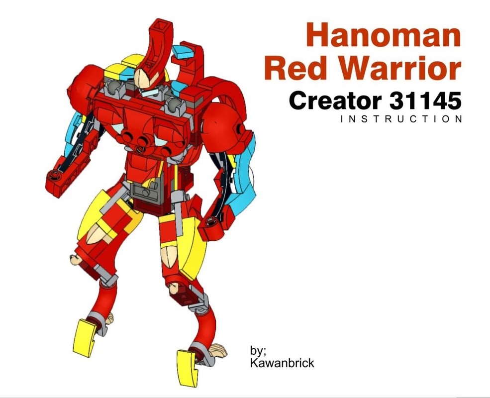LEGO MOC-238862 Hanoman Red Warrior by Kawanbrick | Rebrickable - Build ...