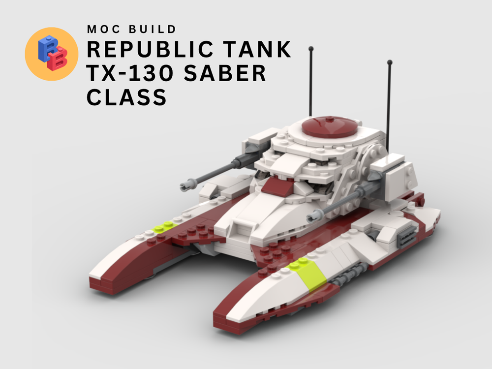 LEGO MOC-239034 Republic Tank TX-130 Saber Class Fighter - MOC by