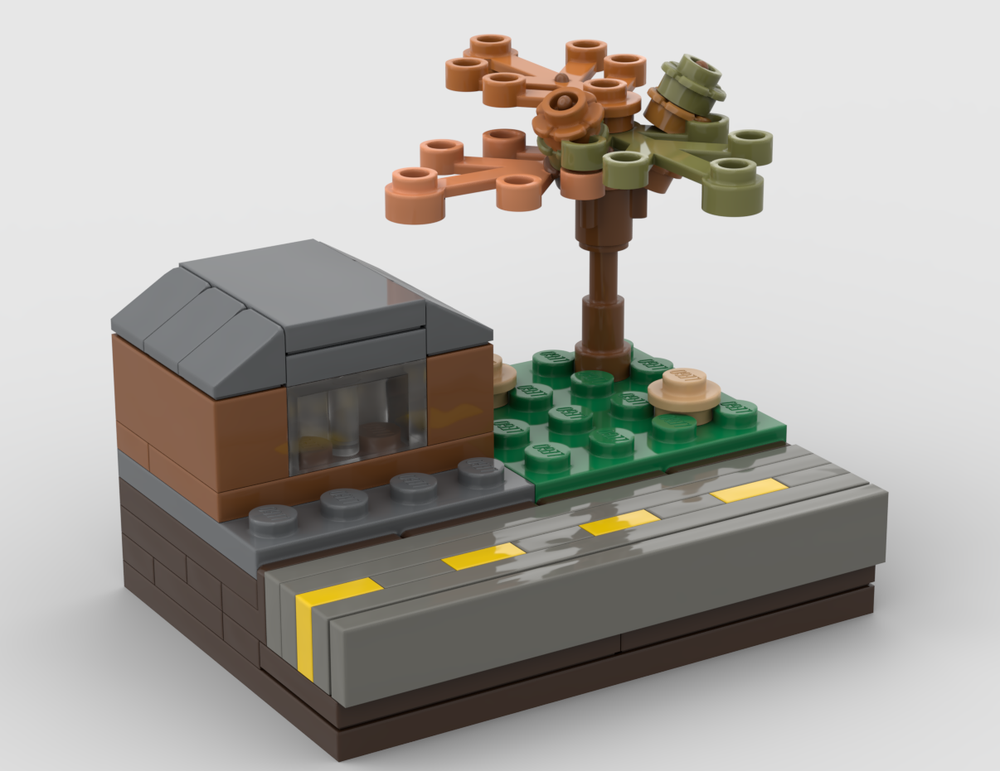 LEGO MOC Mini Storefront with Tree and Road by Lanbricks | Rebrickable ...