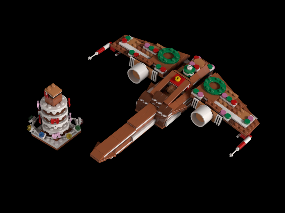 LEGO MOC-239456 40806-1 Gingerbread X Wing Star Fighter by emil_mu