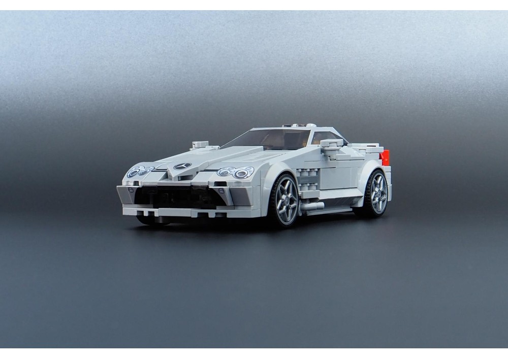 LEGO MOC McLaren Mercedes SLR (Light Grey) - Speed Champions 8