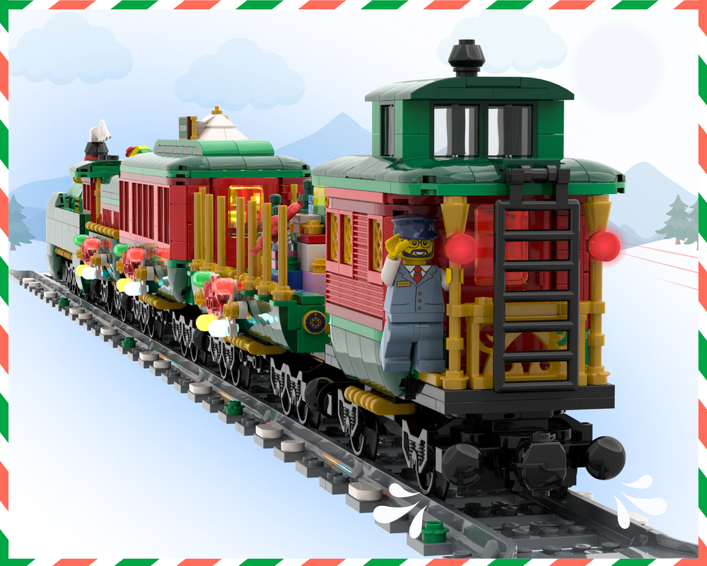 LEGO MOC Winter Holiday Express Train - BDP8 LEGO Christmas Train