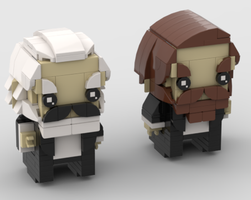 LEGO MOC-239744 Karl Marx & Friedrich Engels Brickheadz by Legoschland ...