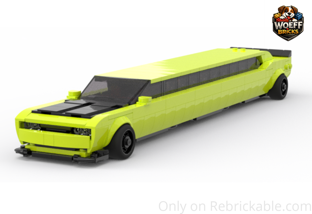 LEGO MOC-239805 77237 Dodge Challenger SRT Hellcat Limousine by