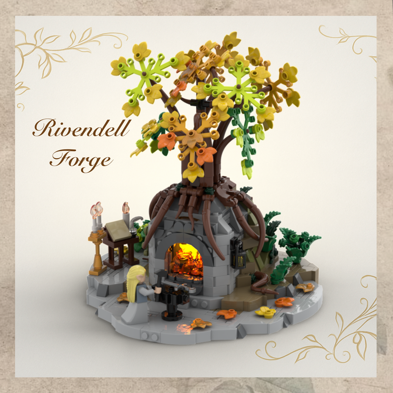 LEGO MOC-239996 Reforging of Narsil — Rivendell side build by