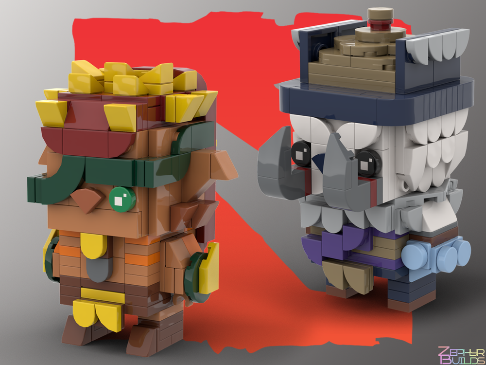 LEGO MOC-240074 DOTA 2 Boozy Brawlers Brickheadz (Bristleback and Tusk ...