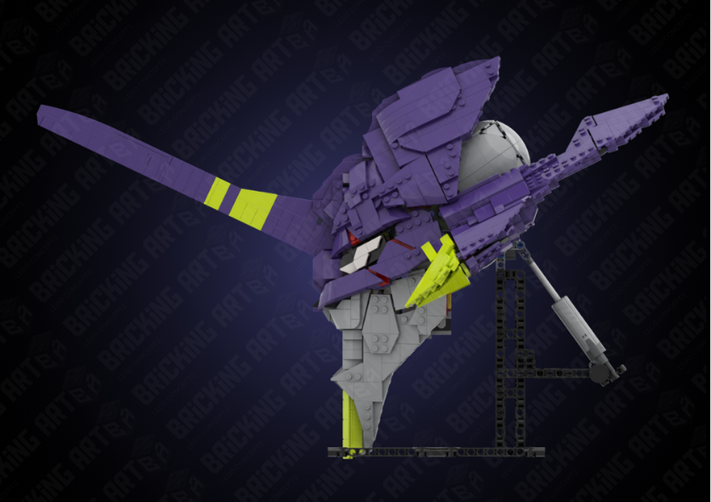 LEGO MOC-240114 Eva 01 head - Evangelion by Bricking_art | Rebrickable ...