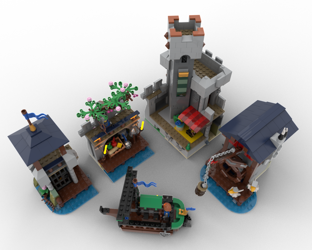 LEGO MOC-240167 Medieval Trading Post by sporter | Rebrickable - Build ...