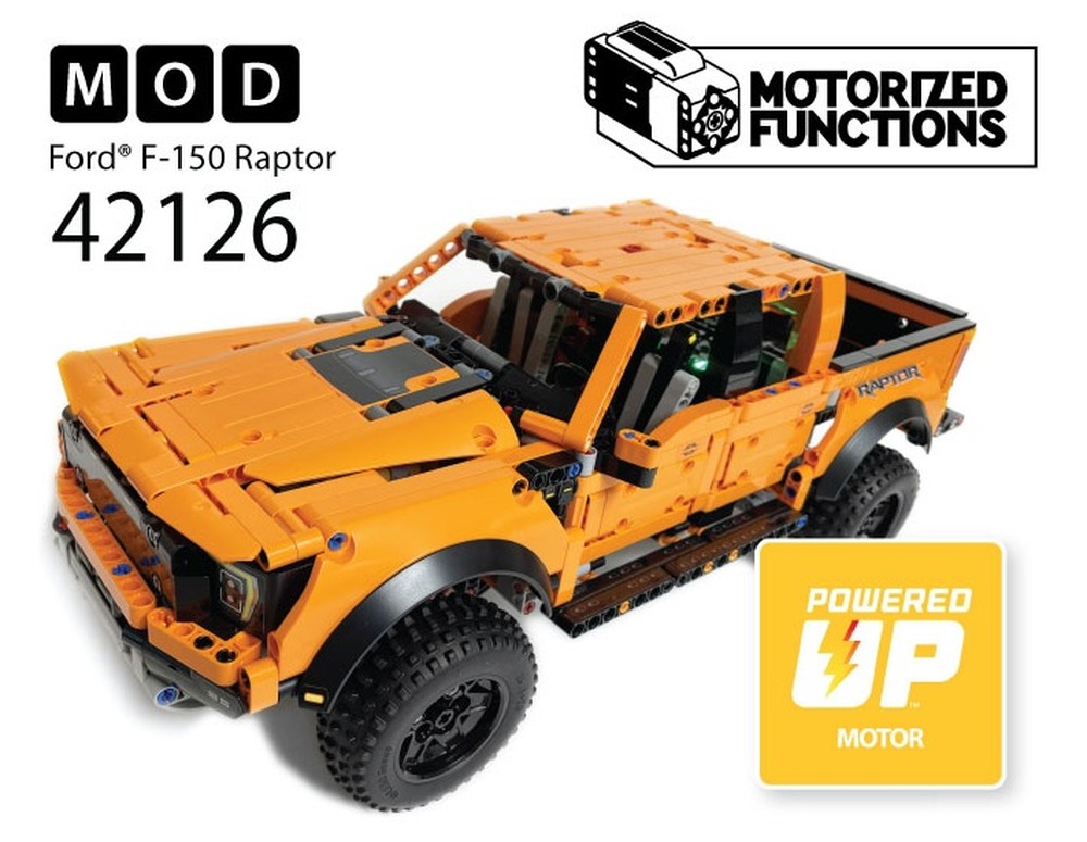 LEGO MOC-240437 42126 Ford F-150 Raptor RC MOD for Powered Up Motors by ...