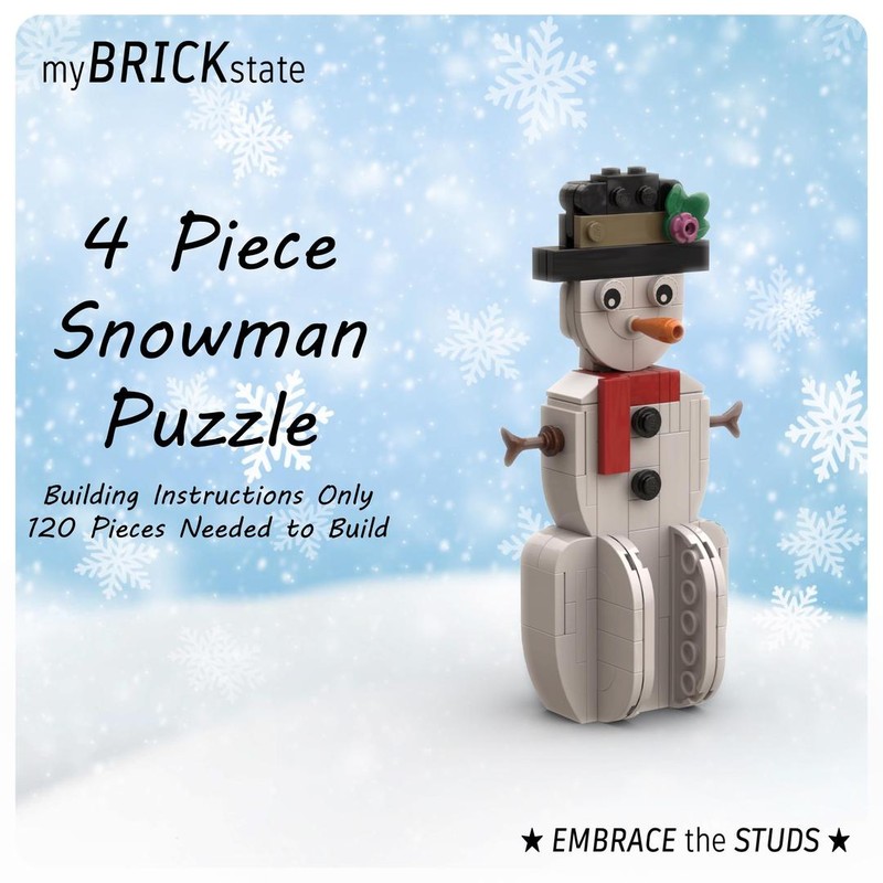 LEGO MOC 4 Piece Snowman Puzzle⛄🧩 by myBRICKstate | Rebrickable - Build ...