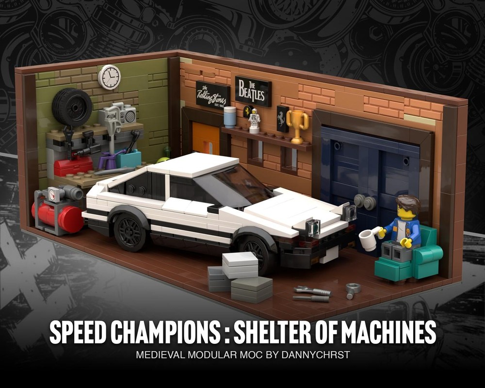 LEGO MOC-240578 SPEED CHAMPIONS DIORAMA - SHELTER OF MACHINES by