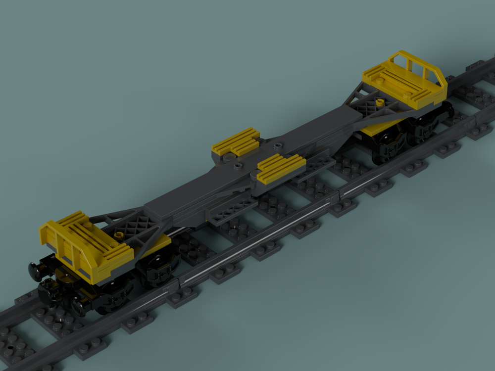 LEGO MOC Stretched 7939-1 rail container truck JanBassett | Rebrickable - LEGO