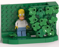 Homer Simpson backing into bushes TV