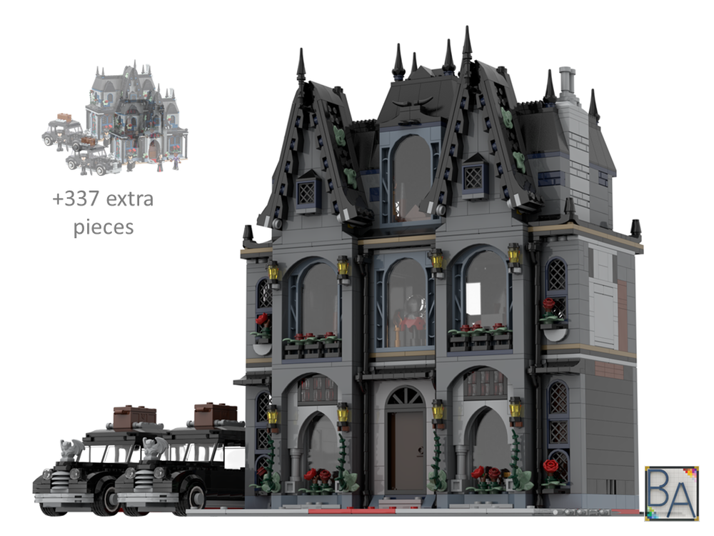 LEGO MOC-241798 Morticia's Mansion - Modification of Set 76786 by
