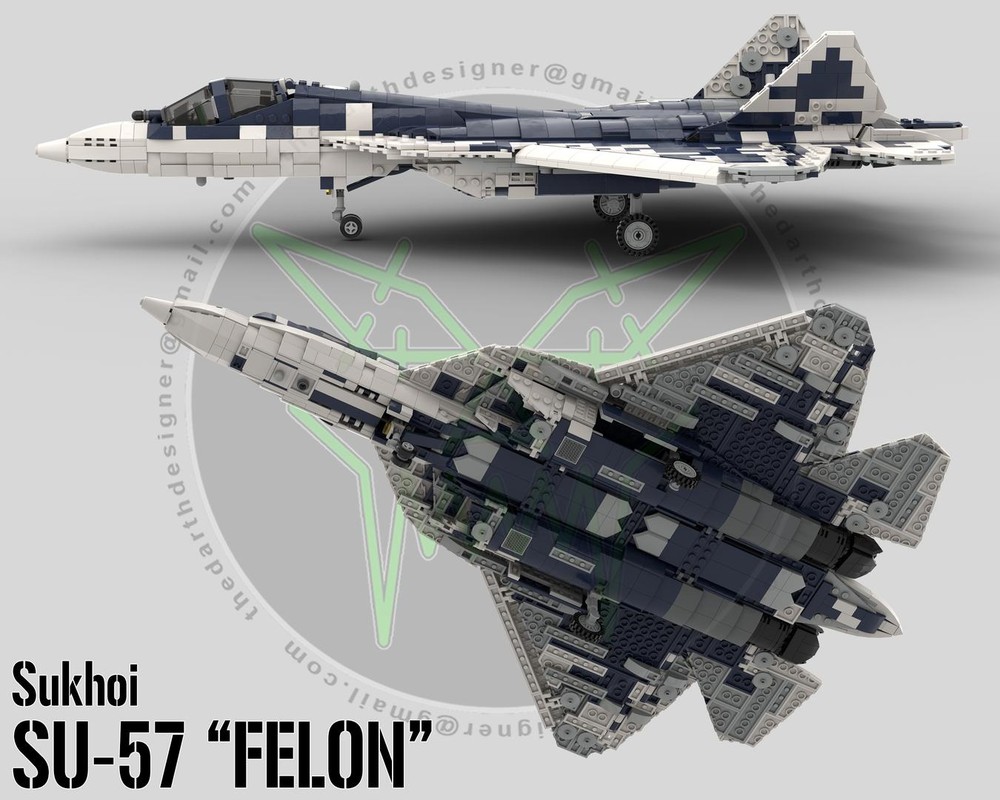 「塗装」SO-SUKE® LEGO MOC-241925 Sukhoi | SU-57 Felon - 1:35 Scale (v1.5) by
