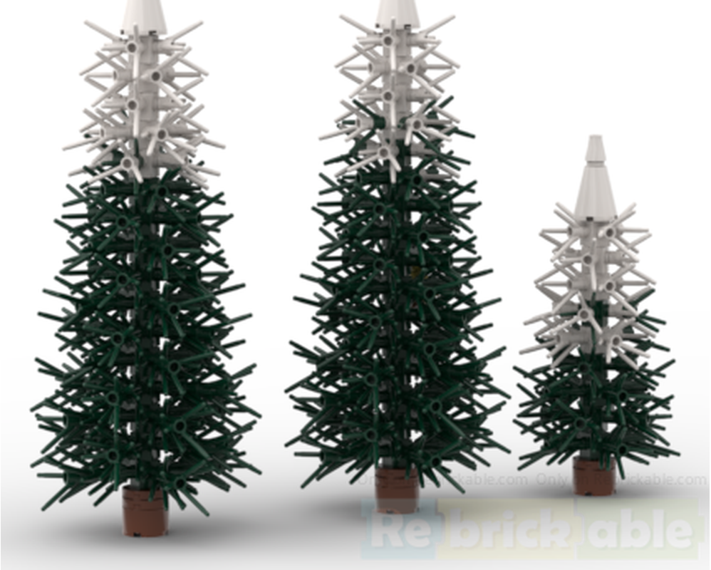 LEGO MOC-241931 Snow capped pine trees by Smellybricks | Rebrickable ...
