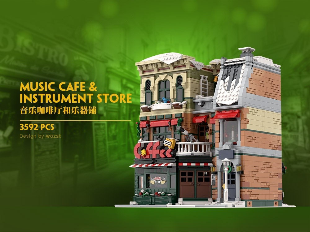 LEGO MOC Music Cafe & Instrument Store by wozst | Rebrickable - Build ...