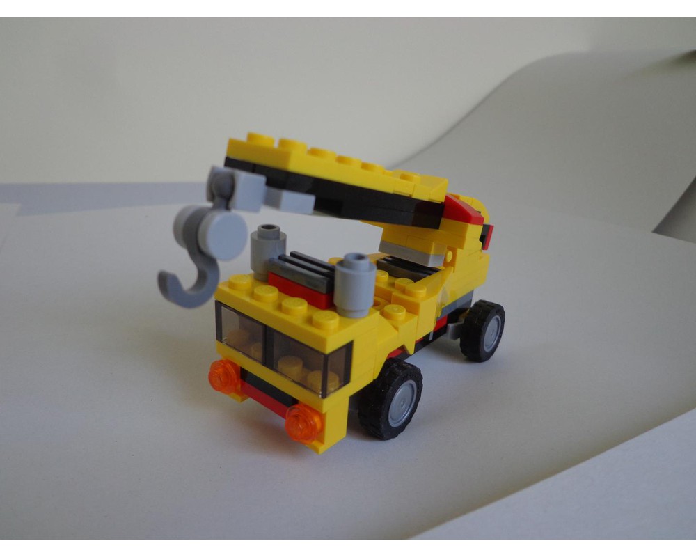 yellow lego crane